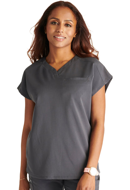 Women's V-Neck Top - Pewter