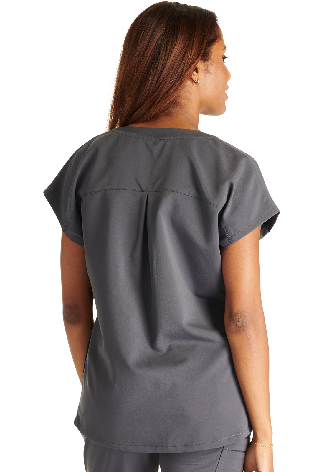 Women's V-Neck Top - Pewter