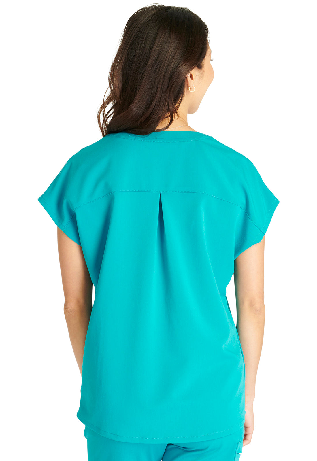 Women's V-Neck Top - Teal Blue