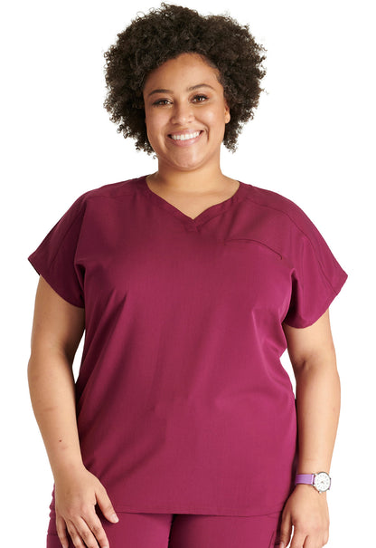 Women's V-Neck Top - Wine