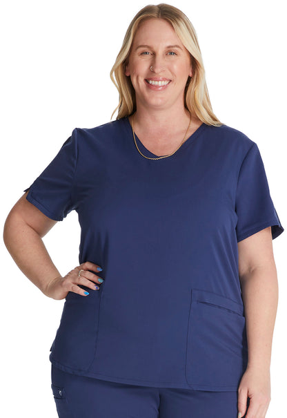 Women's V-Neck Top - Navy