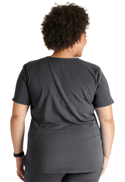 Women's V-Neck Top - Pewter