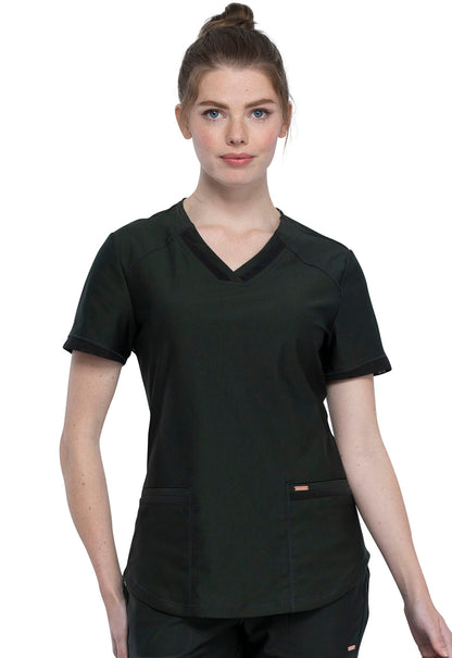 Women's V-Neck Top - Olive Branch