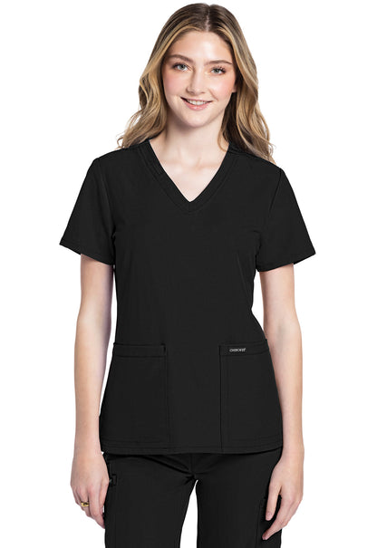 Women's V-Neck Top - Black