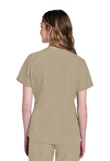 Women's V-Neck Top - Khaki