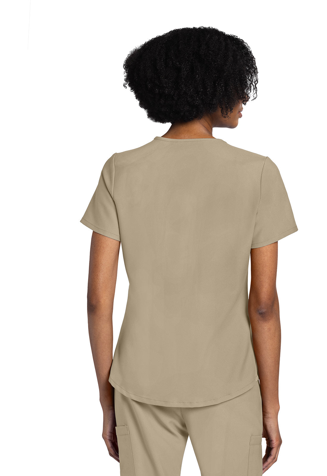 Women's V-Neck Top - Khaki