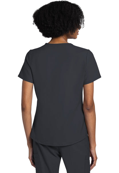 Women's V-Neck Top - Pewter