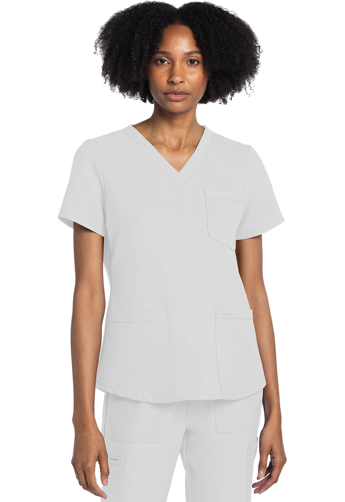 Women's V-Neck Top - White