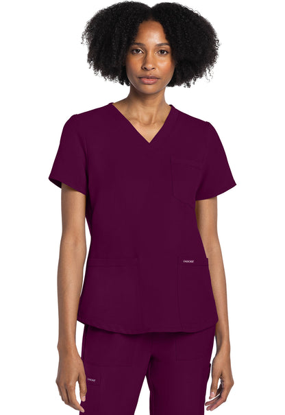 Women's V-Neck Top - Wine