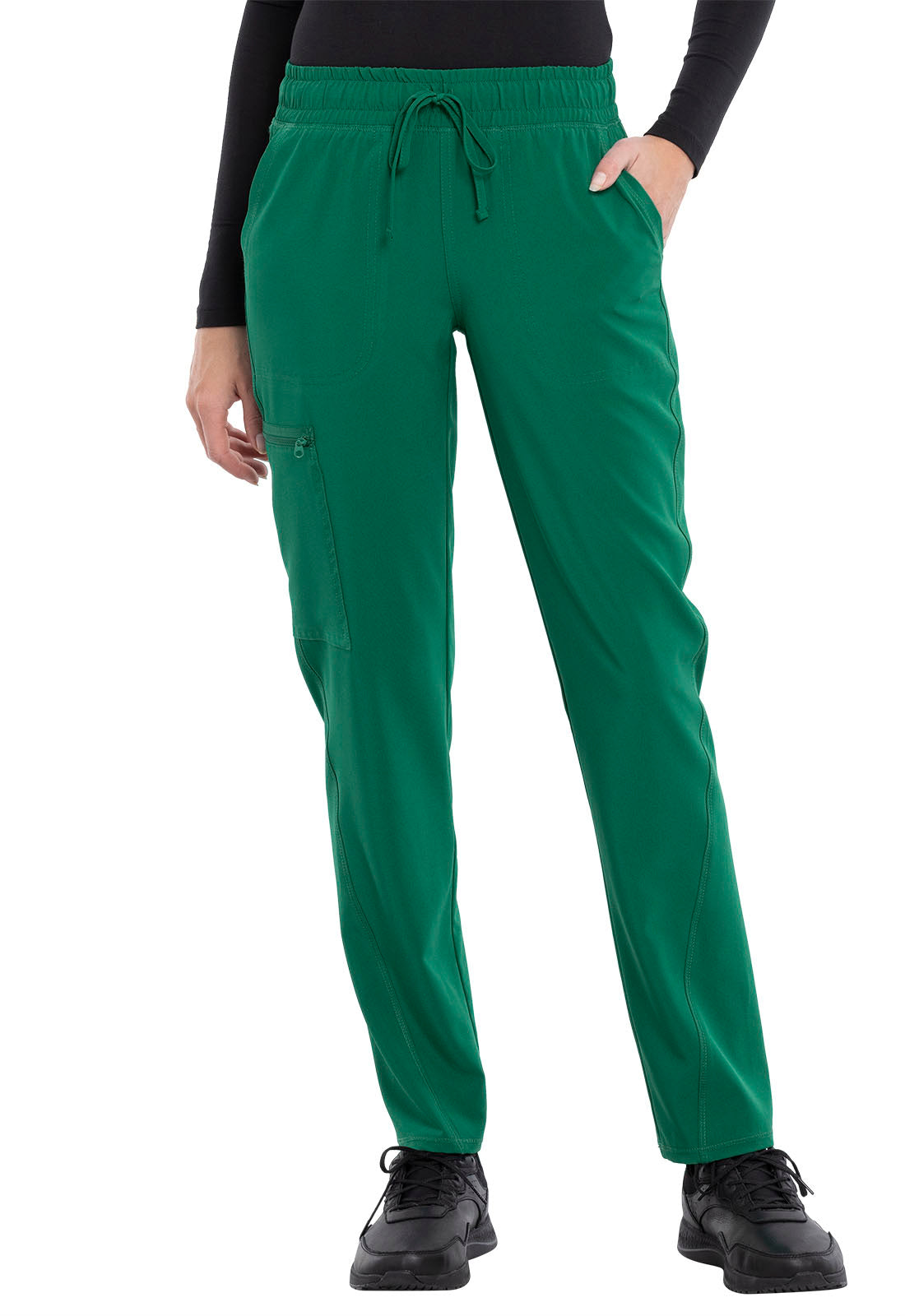 Women's Mid Rise Drawstring Tapered Leg Pant - Hunter Green