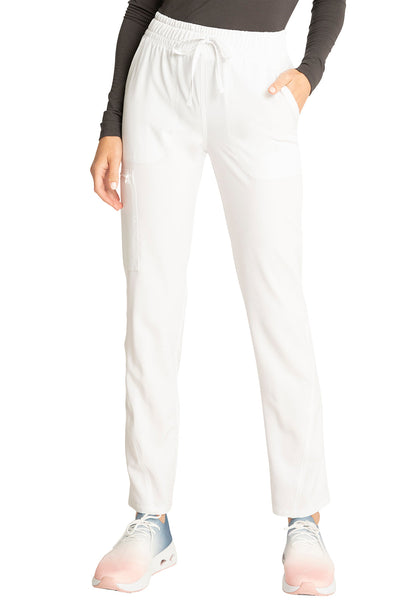 Women's Mid Rise Drawstring Tapered Leg Pant - White