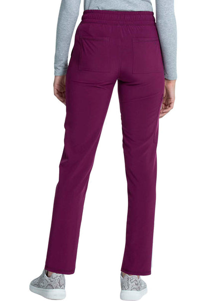 Women's Mid Rise Drawstring Tapered Leg Pant - Wine