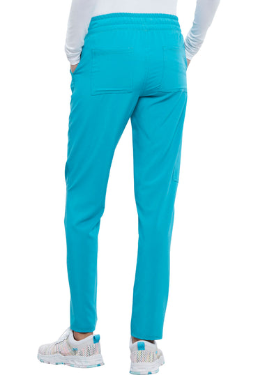 Women's Mid Rise Drawstring Tapered Leg Pant - Teal Blue