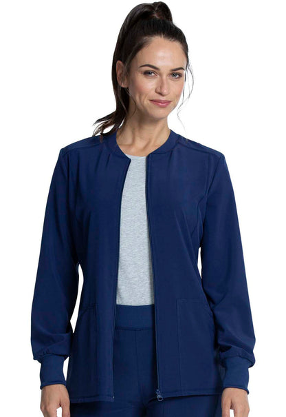 Women's Zip Front Jacket - Navy