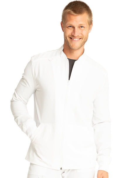 Men's Men's Zip Front Jacket - White