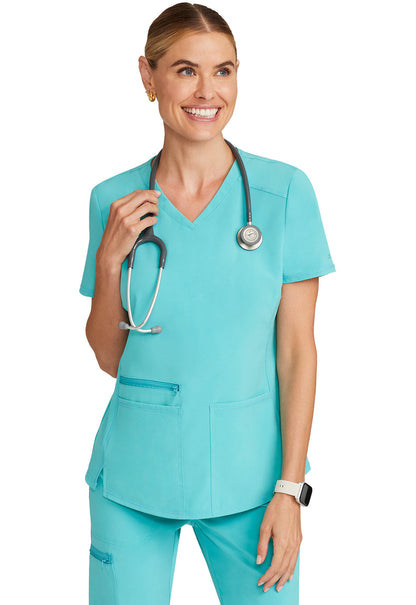 Women's V-Neck Top - Aqua Cove