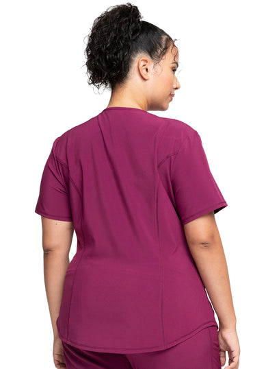 Women's Mock Wrap Top - Wine