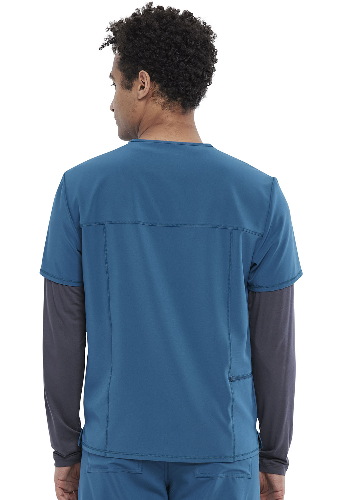 Men's Men's Tuckable V-Neck Top - Caribbean Blue