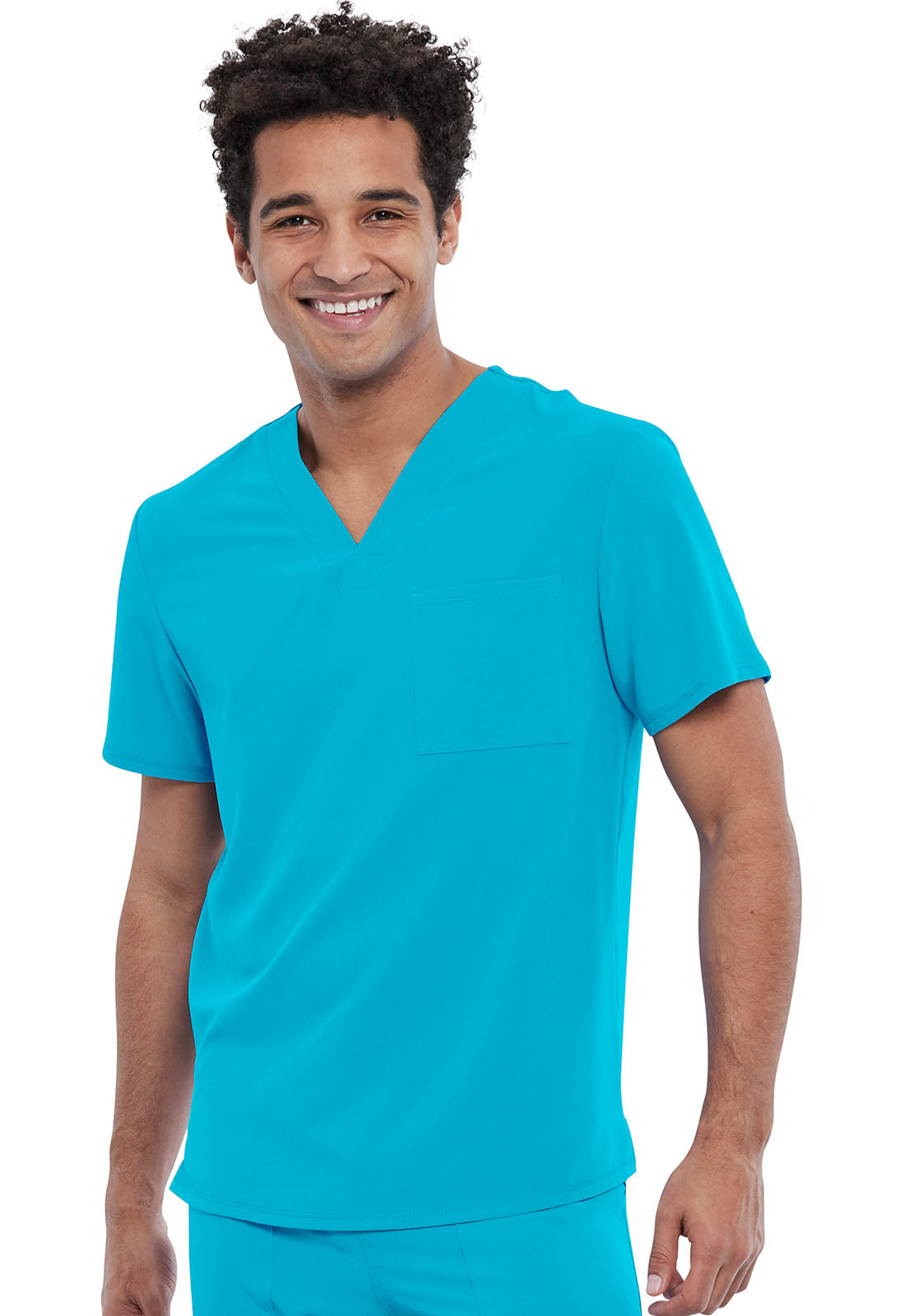 Men's Men's Tuckable V-Neck Top - Teal Blue