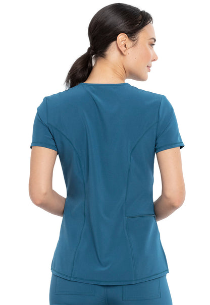 Women's Tuckable V-Neck Top - Caribbean Blue