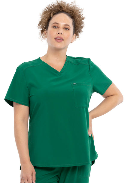 Women's Tuckable V-Neck Top - Hunter Green