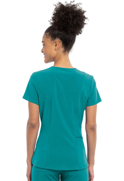 Women's Tuckable V-Neck Top - Teal Blue