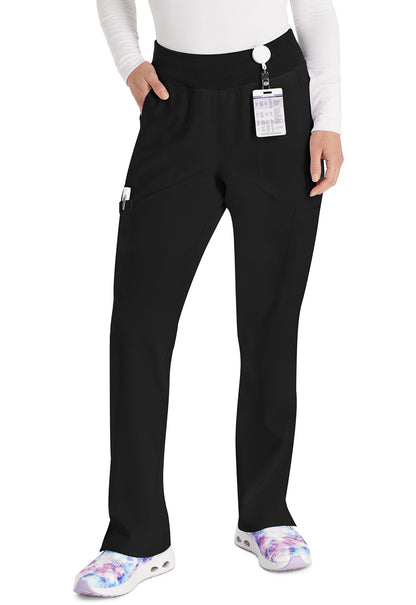 Women's Natural Rise Tapered Leg Pull-On Pant - Black