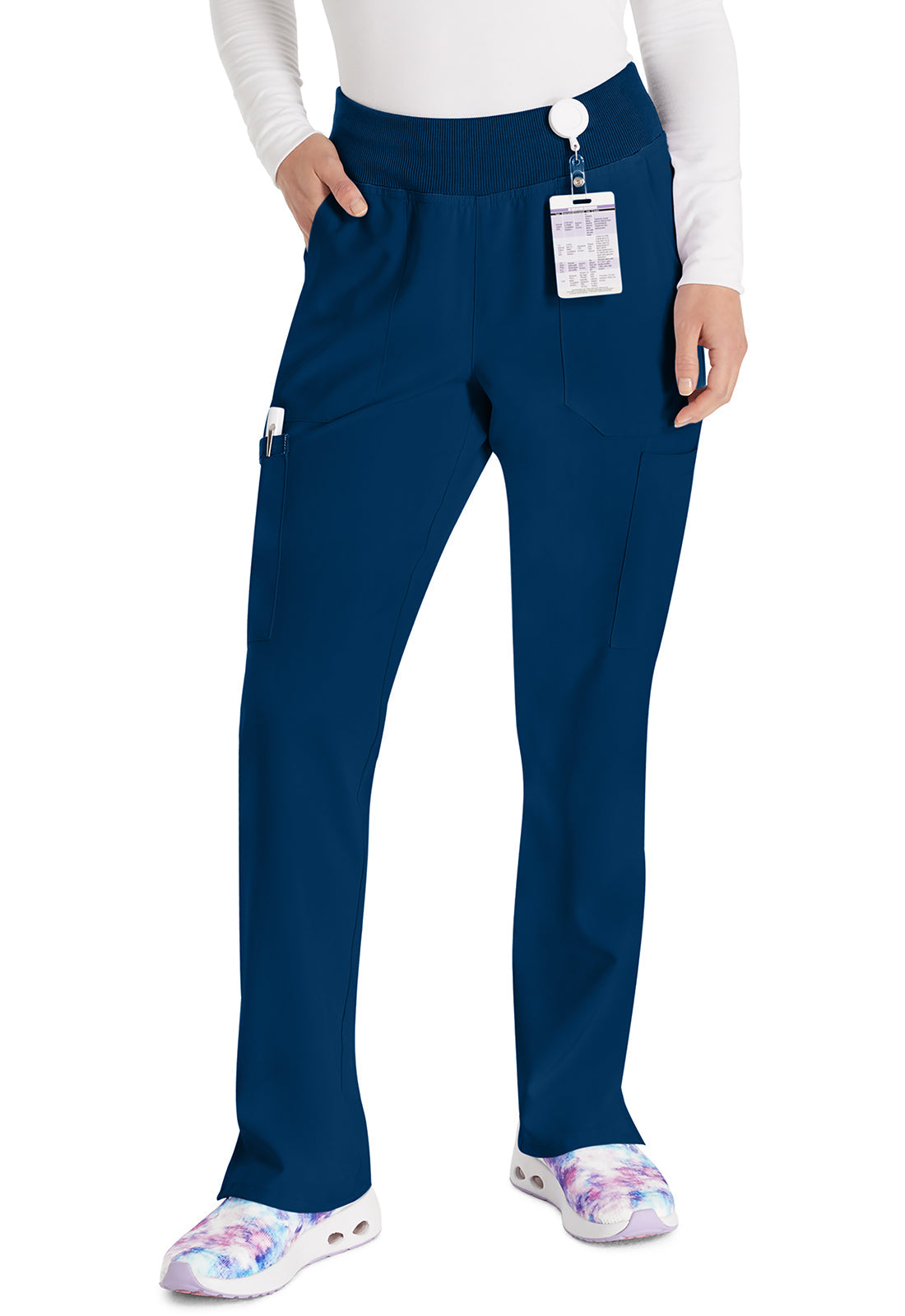 Women's Natural Rise Tapered Leg Pull-On Pant - Navy
