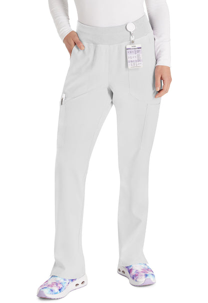 Women's Natural Rise Tapered Leg Pull-On Pant - White