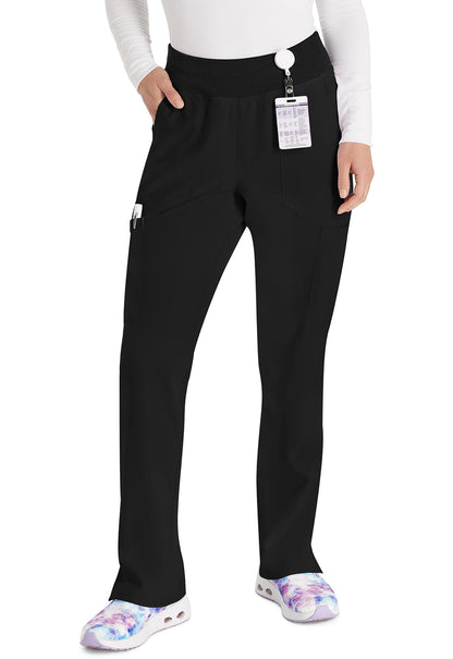 Women's Natural Rise Tapered Leg Pull-On Pant - Black