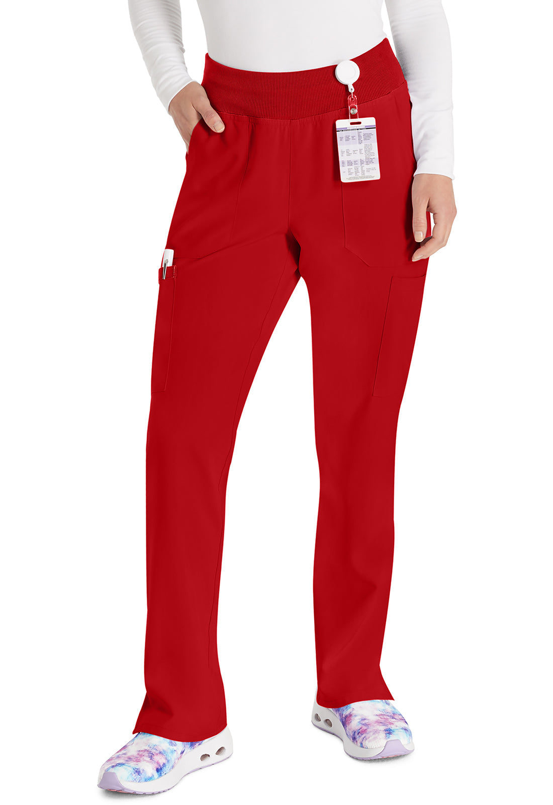 Women's Natural Rise Tapered Leg Pull-On Pant - Red