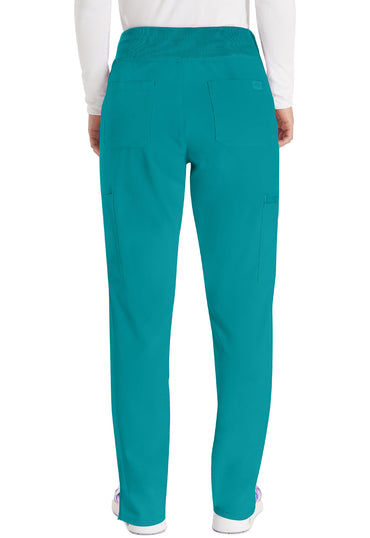 Women's Natural Rise Tapered Leg Pull-On Pant - Teal Blue
