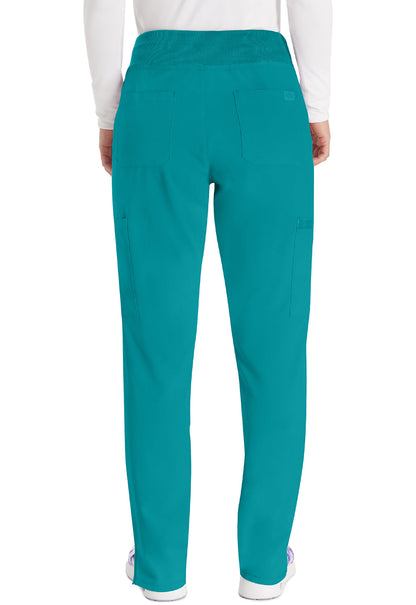 Women's Natural Rise Tapered Leg Pull-On Pant - Teal Blue