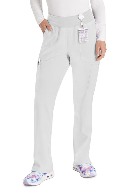 Women's Natural Rise Tapered Leg Pull-On Pant - White