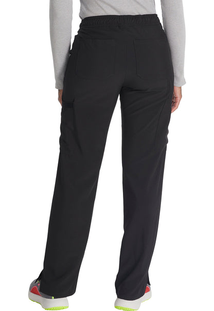 Women's Mid Rise Straight Leg Drawstring Pant - Black