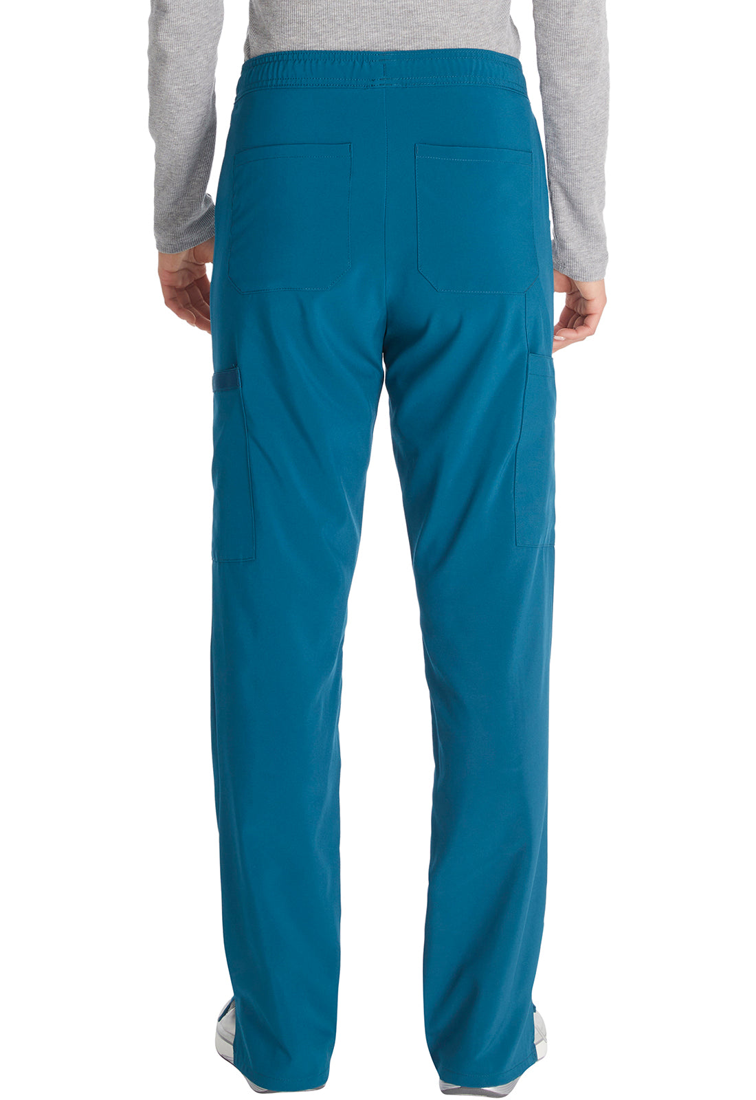 Women's Mid Rise Straight Leg Drawstring Pant - Caribbean Blue