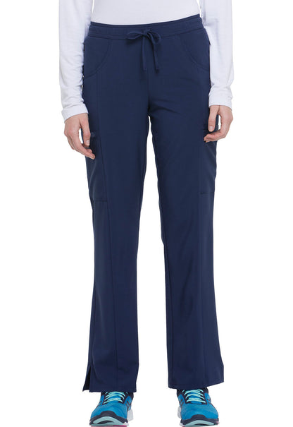 Women's Mid Rise Straight Leg Drawstring Pant - Navy