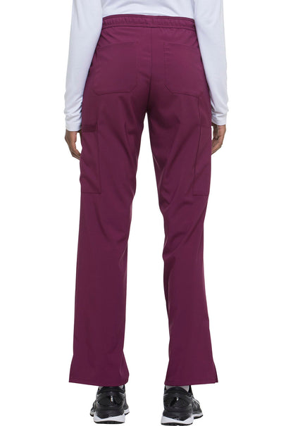 Women's Mid Rise Straight Leg Drawstring Pant - Wine