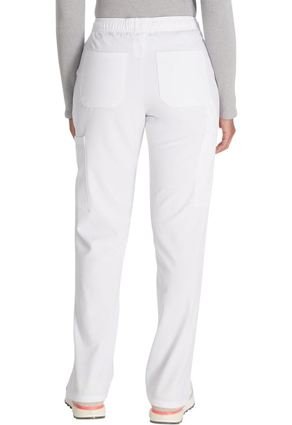 Women's Mid Rise Straight Leg Drawstring Pant - White