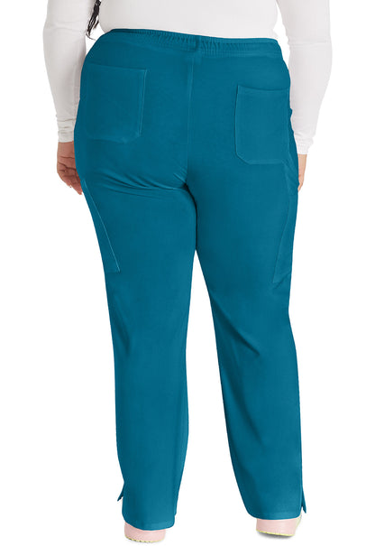 Women's Mid Rise Straight Leg Drawstring Pant - Caribbean Blue