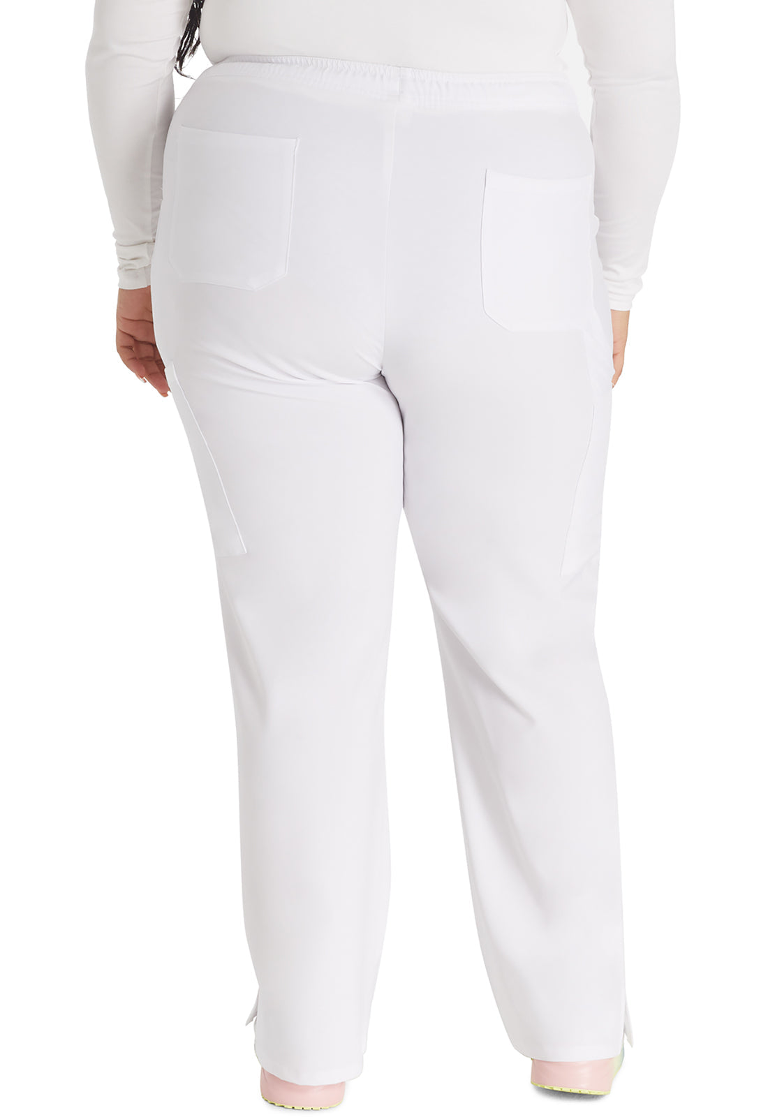 Women's Mid Rise Straight Leg Drawstring Pant - White