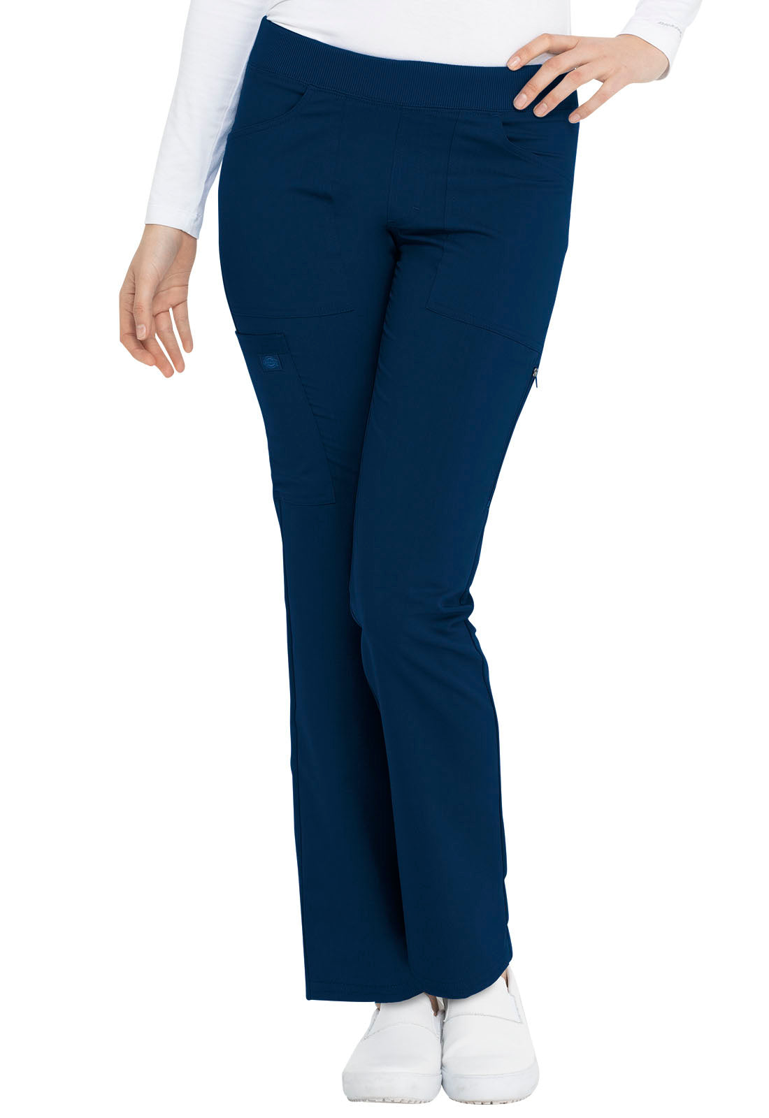 Women's Mid Rise Tapered Leg Pull-on Pant - Navy