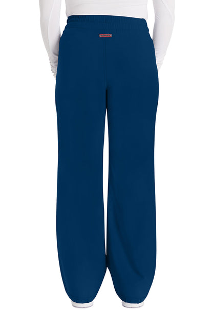 Women's Mid Rise Zip Fly Wide Leg Cargo Pant - Navy