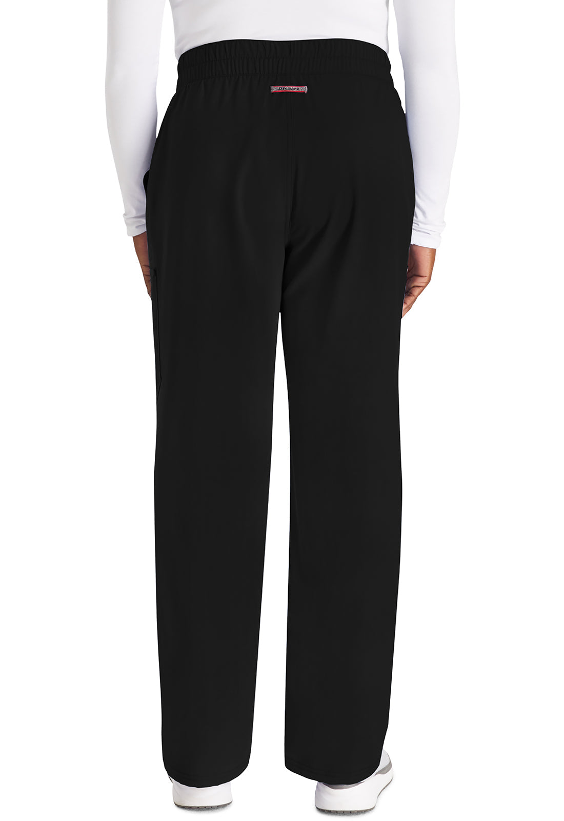 Women's Mid Rise Zip Fly Wide Leg Cargo Pant - Black