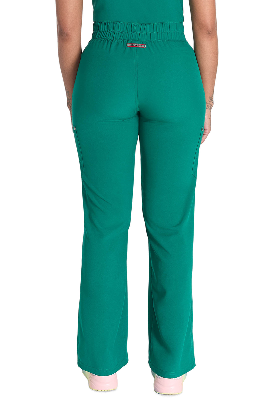 Women's Mid Rise Zip Fly Wide Leg Cargo Pant - Hunter Green