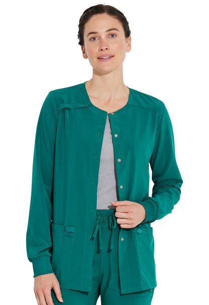 Women's Snap Front Warm-up Jacket - Hunter Green
