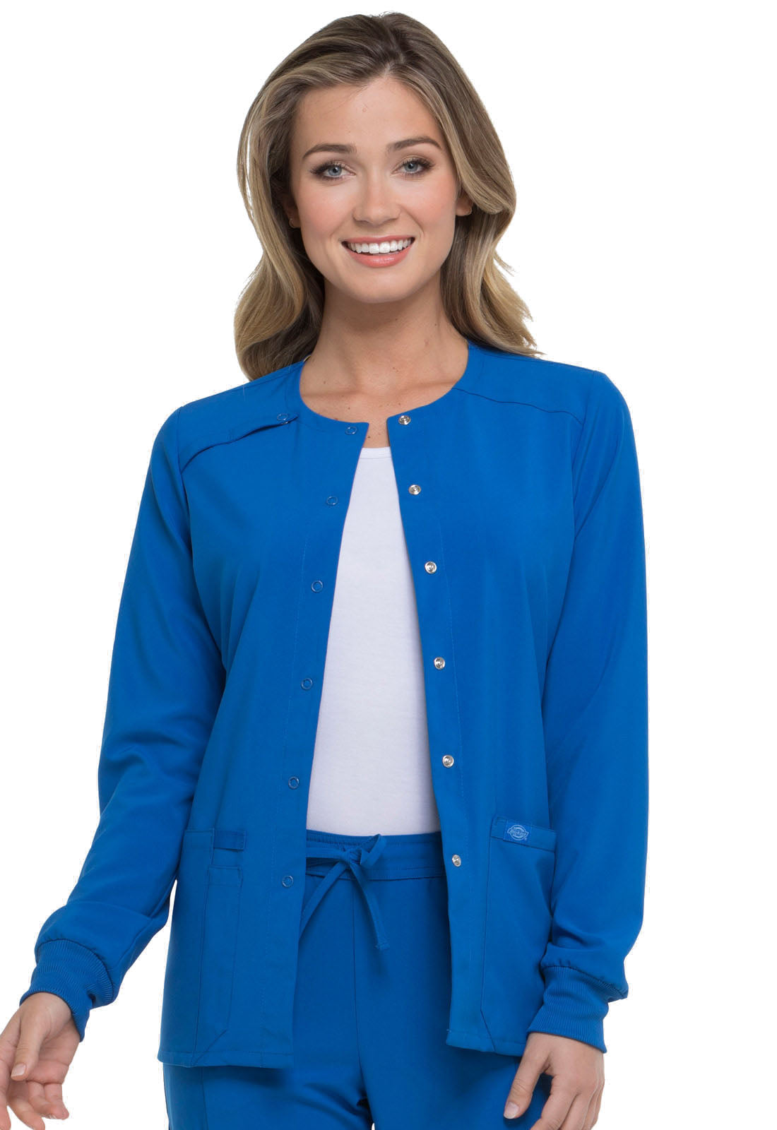 Women's Snap Front Warm-up Jacket - Royal