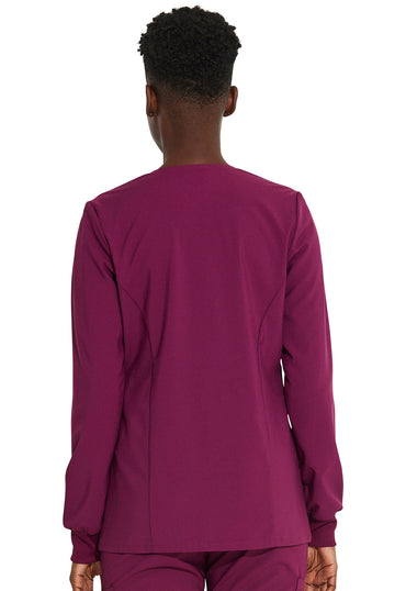 Women's Snap Front Warm-up Jacket - Wine