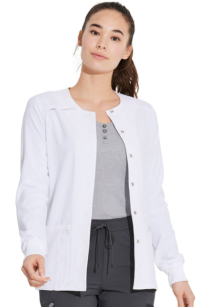 Women's Snap Front Warm-up Jacket - White