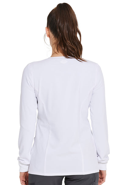 Women's Snap Front Warm-up Jacket - White